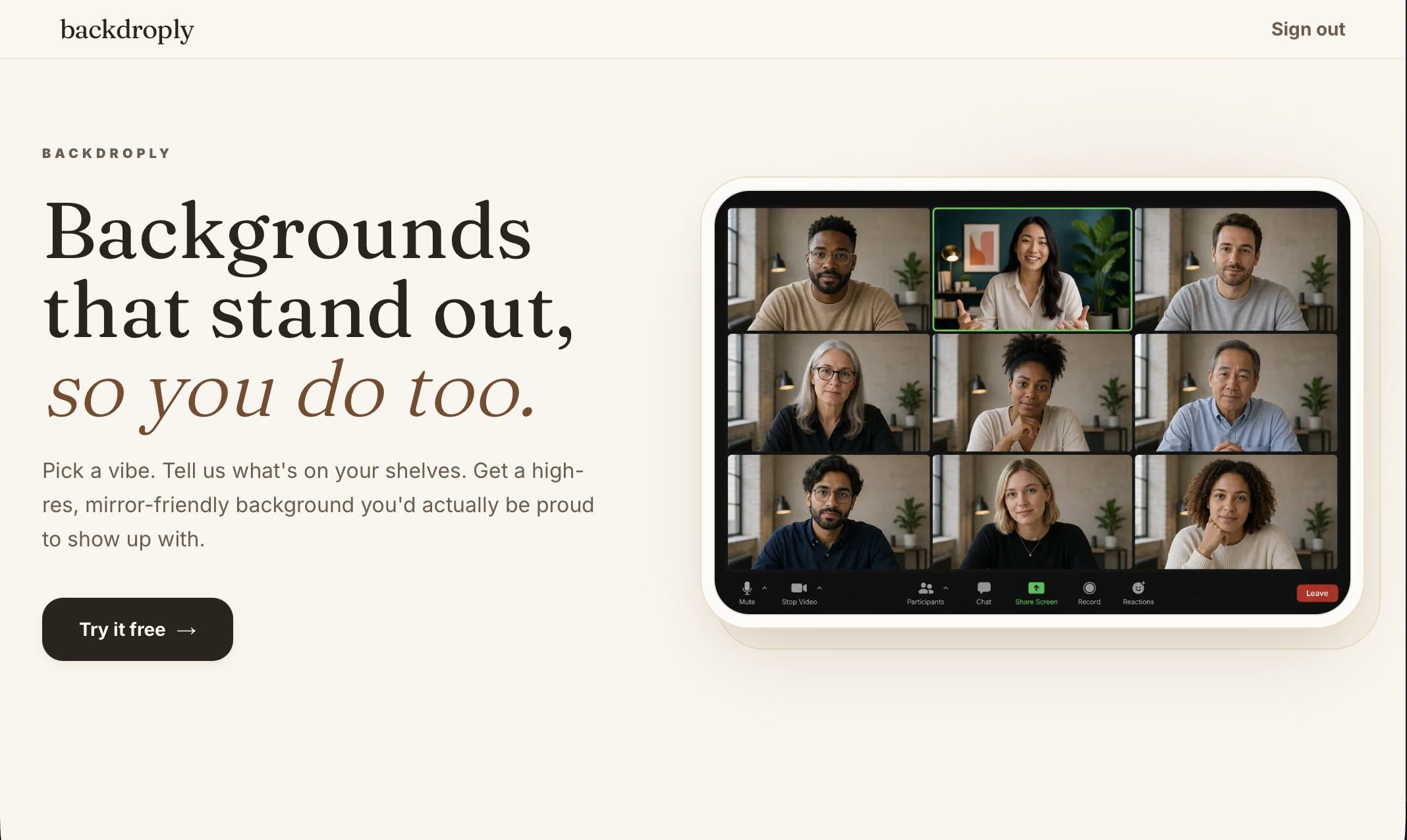 Backdroply screenshot